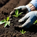 Home 19 친환경농업기술자 업무 개선을 위한 팁 - **Prompt:** "A close-up, vibrant and earthy photograph capturing a farmer's hands gently sifting thr...