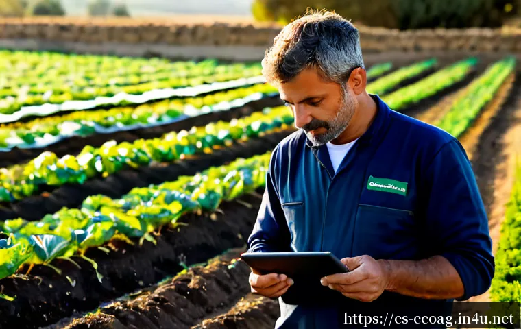 친환경농업기술자 자격증 취득 후 진로 전환 - Photorealistic career-transition scene in rural Spain: a confident middle-aged agricultural professi...
